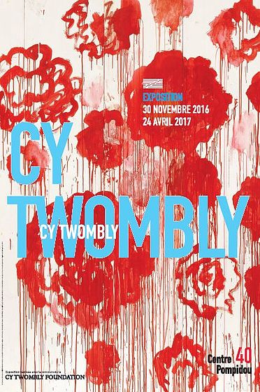 Affiche "Cy Twombly" au Centre Pompidou